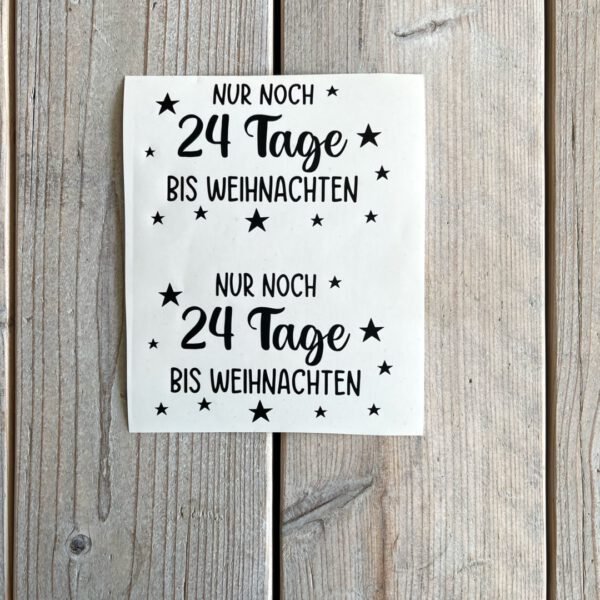 Stickerbogen - 24 Tage bis Weihnachten - 2 Stck. – Bild 2